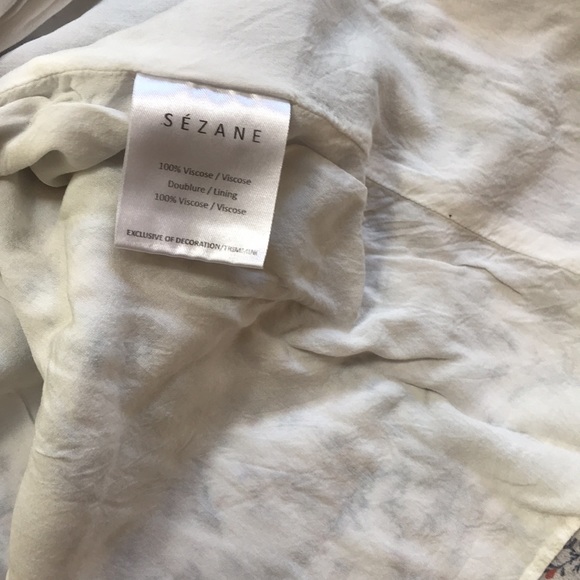 Sezane mini floral leaves wrap dress - Picture 7 of 7